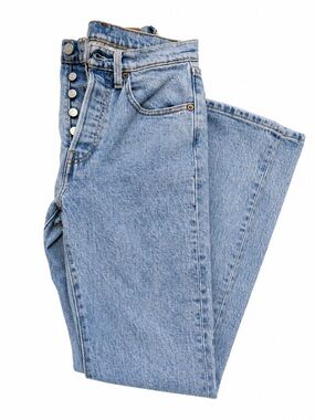 Levi 501 Light Blue Straight-Leg Women's Jeans with Button Fly